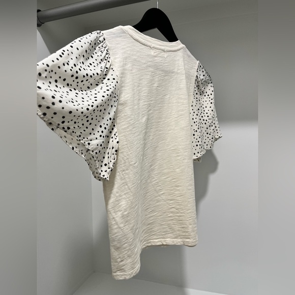 Anthropologie t la Flutter Tee black and white new with tag xxs - Picture 4 of 8